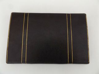 c1900 Leather Notebook DIARY Brass Lock & Key PAGES Gilt Ledger 12