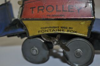 1920s TOONERVILLE TROLLEY TIN LITHOGRAPH WIND UP TOY - TIN LITHO WIND - UP TOY 11