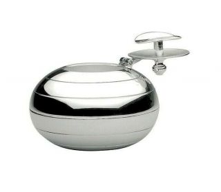 Albi By Christofle France Silver Plate Ashtray Ash Tray With Lid Cendrier -