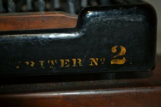 Antique 1878 Remington Standard NO.  2 Typewriter Made in York w/Lid 10