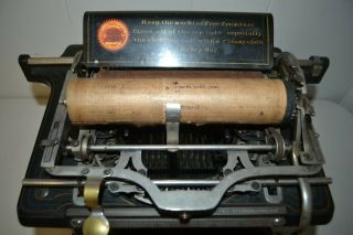 Antique 1878 Remington Standard NO.  2 Typewriter Made in York w/Lid 3