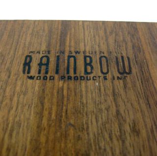 TEAK DESK PAPER TRAY by MARTIN ABERG for RAINBOW WOOD SWEDEN Mid Century Modern 5