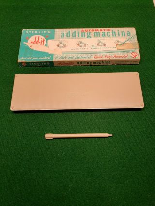 Vintage Sterling add - it automatic Adding Machine 565 with Pick and Box 2