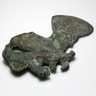 EXTREMELY RARE LURISTAN BRONZE WAR AX - DECORATED WITH ANIMALS CA 1000 - 700 BC 5