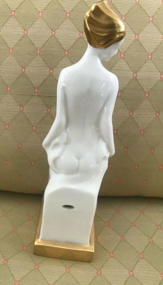 LENOX RARE ART DECO NUDE LAMP BASE DATED 1919 4