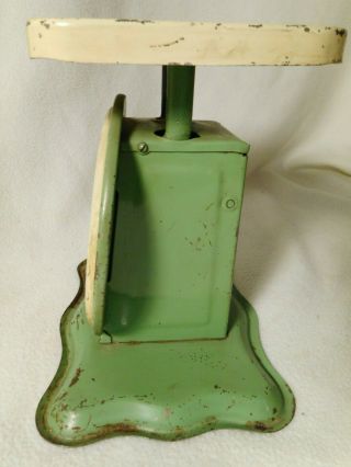 Antique Pelouze Family Scale Deluxe - Chippy Green Scale - Primitive 1900 ' s Scale 4