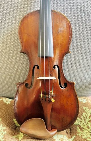 Old Antique 4/4 Italian French Or German Violin 18th Century.