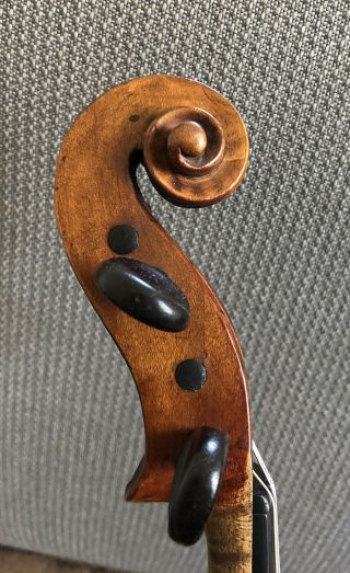 Old Antique 4/4 Italian French or German violin 18th Century. 8