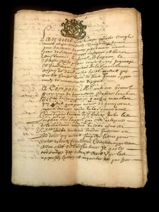 1688 Autographed Manuscript 34 Pages