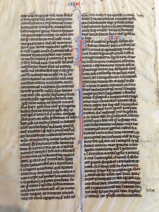 Masterful Medieval Illuminated Manuscript On Vellum,  700 Years Old,  Double Sided