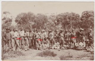 Large Group Aboriginal People C1905 Penong South Australia Real Photo Postcard