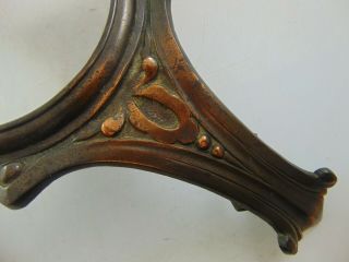 Art Deco Four Chain Opaque Glass And Copper? Ceiling Light 3