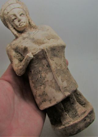 Scarce Ancient Near Eastern Robed Worshipper Statuette 3000 - 2000bce