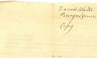 1800 Early American Document DANIEL WHITE JR FOR BREACH OF SABATH BLUE LAW NO NO 2