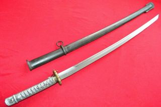 Ww2 Japanese Army Nco Sword Samurai Katana Signed Blade Steel Scabbard Aluminium