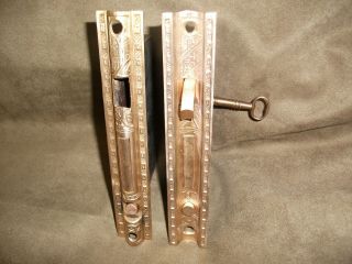 Exquisite Pair Pocket Sliding Door Mortise Lock Selfalign Corbin.  W/key
