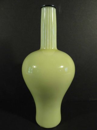 Cloisonne Vase Taisho or Showa period Ando Sterling Pale Yellow Wireless 3