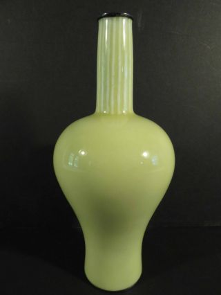 Cloisonne Vase Taisho or Showa period Ando Sterling Pale Yellow Wireless 4