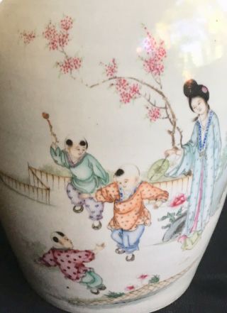 Chinese Famille Rose Porcelain 13.  50” Ginger Jar 2
