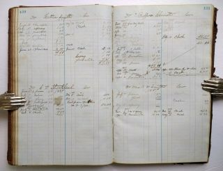 FURNITURE MAKING HANDWRITTEN LEDGER Manuscript Work Diary Blairstown NJ 1880 12