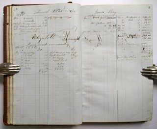 FURNITURE MAKING HANDWRITTEN LEDGER Manuscript Work Diary Blairstown NJ 1880 7
