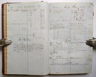 FURNITURE MAKING HANDWRITTEN LEDGER Manuscript Work Diary Blairstown NJ 1880 8