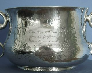 Silver Arts & Crafts Porringer London 1909 D & J Welby Rare Provenance 9