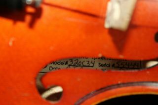 Vintage? J Balaton Handmade Hungarian Violin W/ Bow & Case 22 