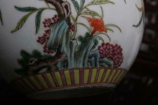Old Rare Famille Rose Chinese Porcelain Peach Vase Qianlong MK H8.  27” 10