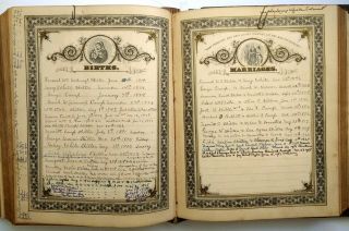 ANTIQUE FAMILY BIBLE Skilton & Camp Connecticut CT Handwritten Genealogy 1814 10