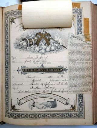 ANTIQUE FAMILY BIBLE Skilton & Camp Connecticut CT Handwritten Genealogy 1814 8