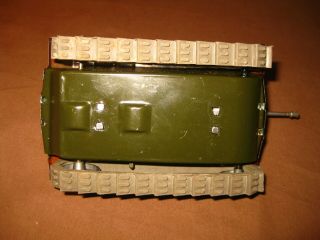 ANTIQUE GERMANY 780 ARNOLD WINDUP LITHO TIN TOY US MILITARY TANK W BOX 1950s 6