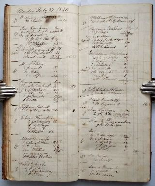 ANTIQUE HANDWRITTEN STORE LEDGER Epping Rockingham County Hampshire NH 1840 10