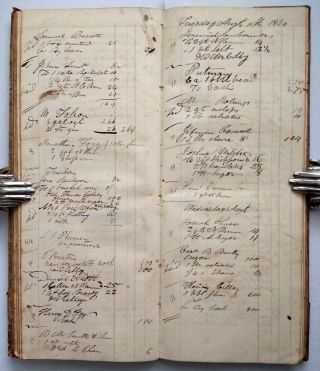 ANTIQUE HANDWRITTEN STORE LEDGER Epping Rockingham County Hampshire NH 1840 12