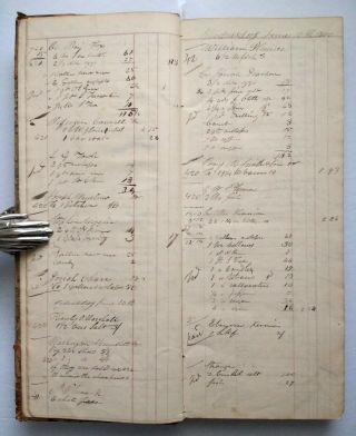 ANTIQUE HANDWRITTEN STORE LEDGER Epping Rockingham County Hampshire NH 1840 3