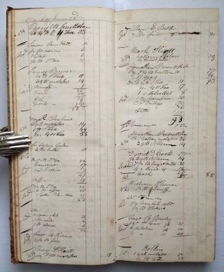 ANTIQUE HANDWRITTEN STORE LEDGER Epping Rockingham County Hampshire NH 1840 6