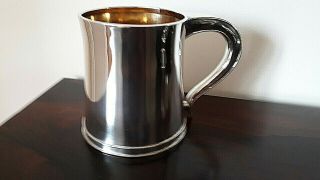 A LARGE ARTS & CRAFT SILVER TANKARD 1946 2