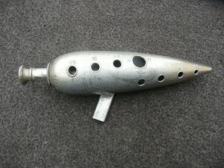 2 RARE OLD FRENCH BRASS OCARINA - 1 with a valve 4