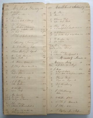 MARBLEHEAD MA Antique Handwritten Ledger/Manuscript Diary/History Genealogy 1852 8