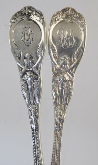 8 MYTHOLOGIQUE GORHAM BOUILLON SPOONS STERLING SILVER 1894 ANTIQUE 4