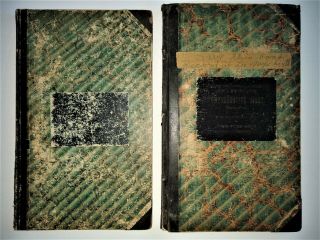 2 Handwritten Diaries - Journals - Northfield Ma - Rochester Vt - Rare History - 1888 - 1898