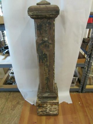 Antique Wooden Architectural Salvage Staircase Newel Post