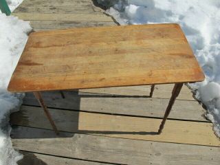 Ant.  Seamstress Wooden Folding Table,  19th Century ?? Paris Mfg.  Co.  Maine 3 - 0