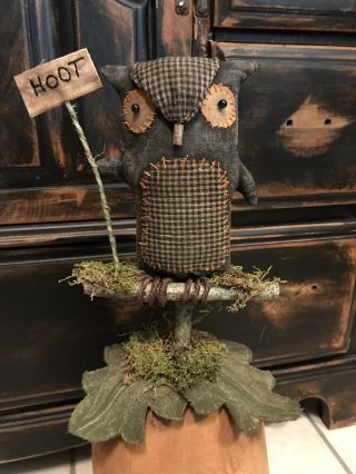 Primitive Pumpkin With Owl And Mouse Doll 4