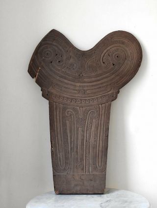 Large Antique Carved Massim Splashboard Trobriand Islands