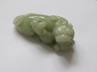 Antique Chinese Jade Pixiu Figure - Qing 3