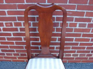 HENKEL HARRIS SOLID CHERRY QUEEN ANNE STYLE DINING SIDE CHAIR 2 5