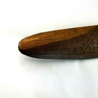 Vintage Australian Aboriginal Carved Wooden Boomerang 10