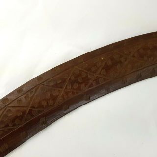 Vintage Australian Aboriginal Carved Wooden Boomerang 4