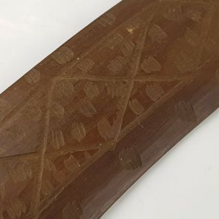Vintage Australian Aboriginal Carved Wooden Boomerang 6
